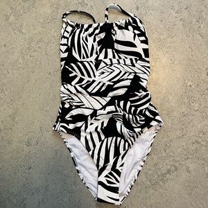 BCBGMaxAzria Ruched One-Piece Swimsuit